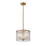 6_Z-Lite Glacier 12 1/2" Wide Modern Gold 3-Light Pendant more views