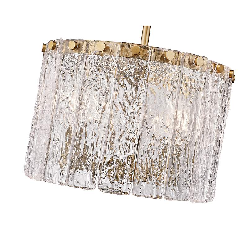 Image 7 Z-Lite Glacier 12 1/2" Wide Modern Gold 3-Light Pendant more views