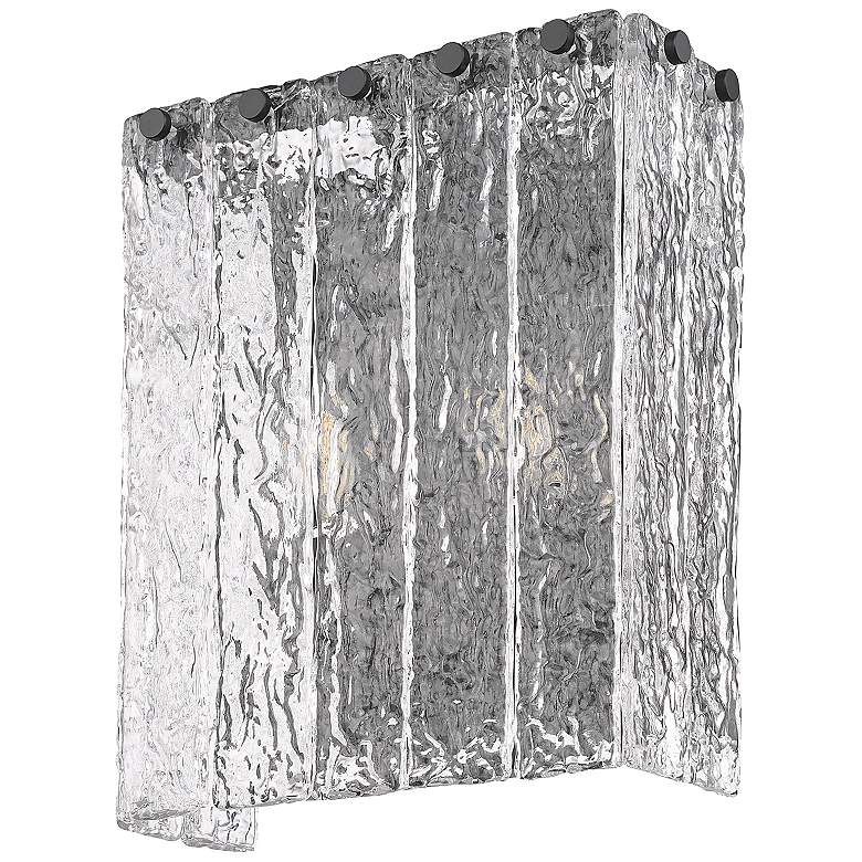 Image 7 Z-Lite Glacier 12" High Matte Black Wall Sconce more views