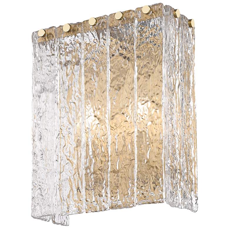 Image 4 Z-Lite Glacier 12" High Modern Gold Wall Sconce more views