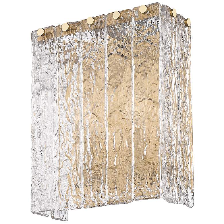 Image 7 Z-Lite Glacier 12" High Modern Gold Wall Sconce more views