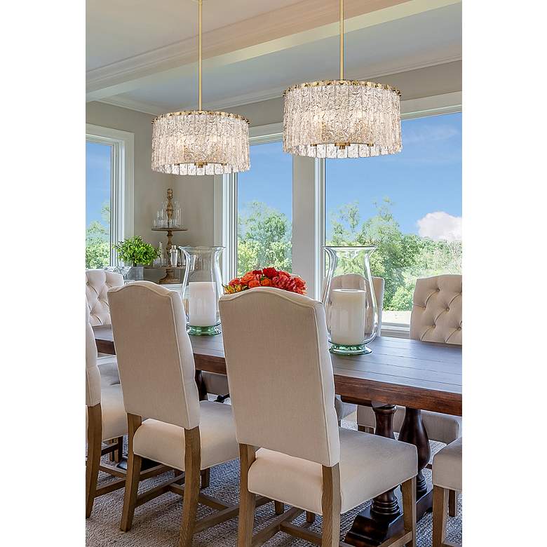 Image 4 Z-Lite Glacier 19" Wide Modern Gold 5-Light Pendant more views