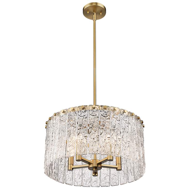 Image 6 Z-Lite Glacier 19" Wide Modern Gold 5-Light Pendant more views
