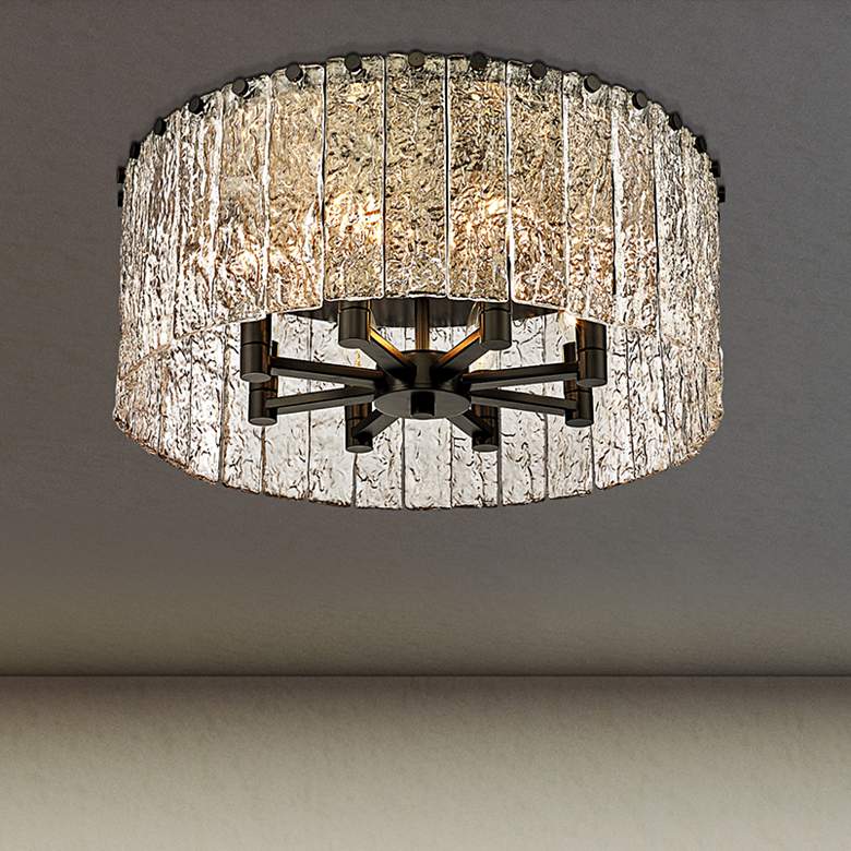 Image 2 Z-Lite Glacier 20 3/4" Wide Matte Black 8-Light Ceiling Light