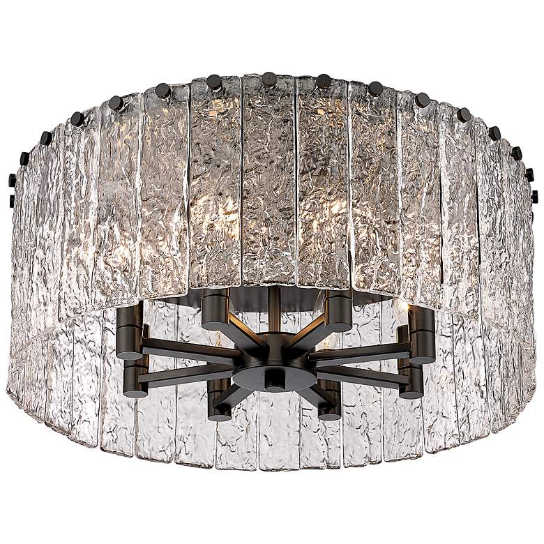 Image 6 Z-Lite Glacier 20 3/4" Wide Matte Black 8-Light Ceiling Light more views