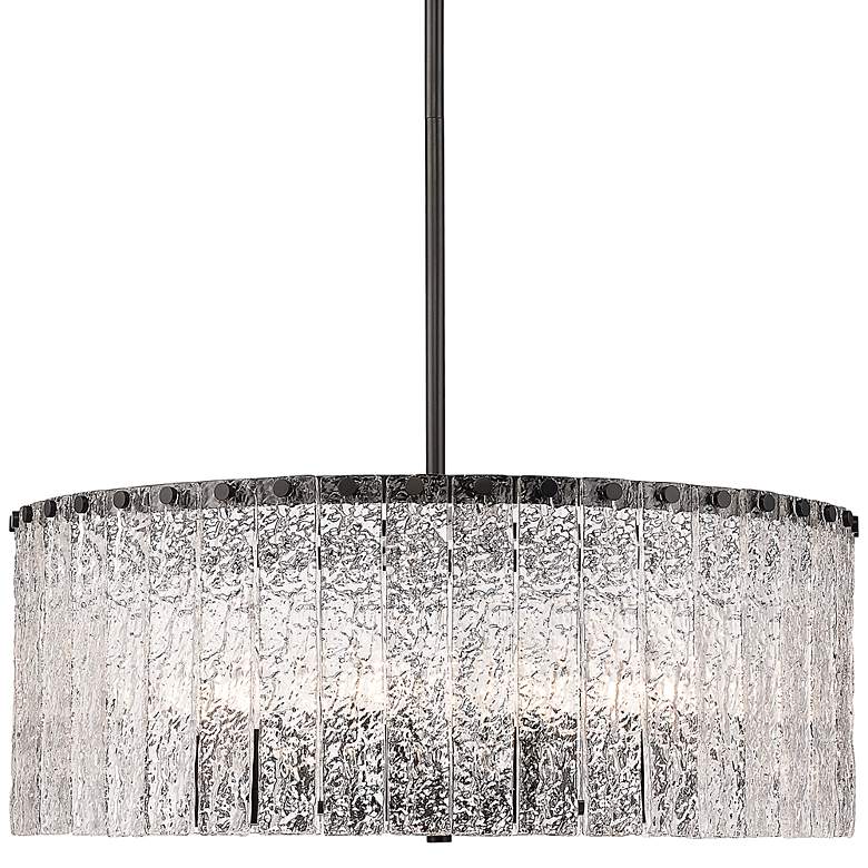 Image 3 Z-Lite Glacier 26 3/4" Wide Matte Black Steel 10-Light Pendant