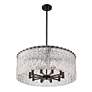 6_Z-Lite Glacier 26 3/4" Wide Matte Black Steel 10-Light Pendant more views