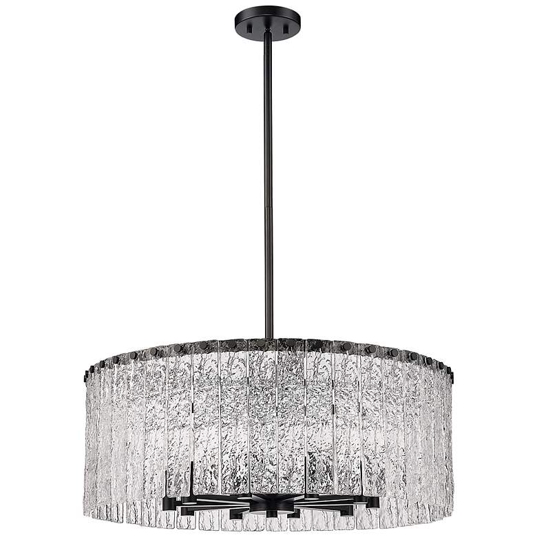 Image 7 Z-Lite Glacier 26 3/4" Wide Matte Black Steel 10-Light Pendant more views