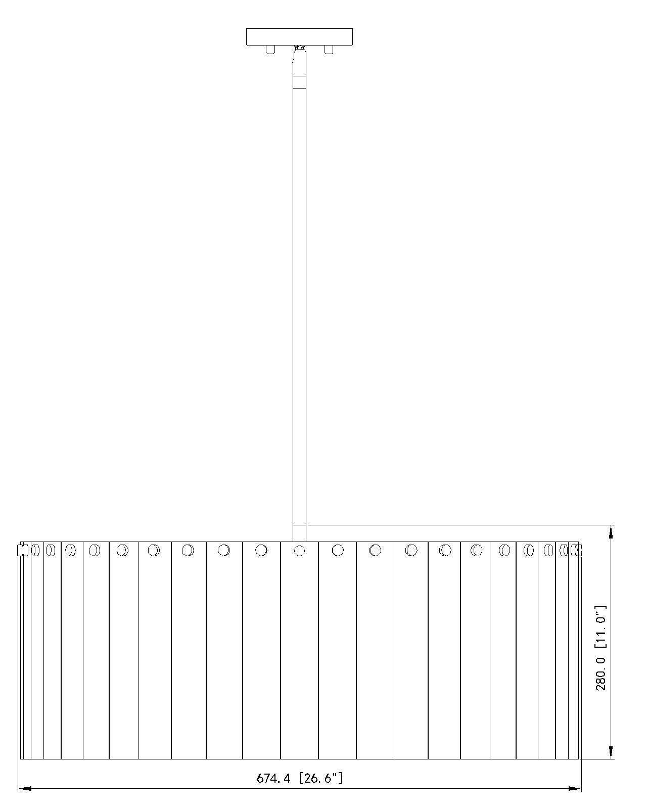 Z-Lite Glacier 26 3/4" Wide Matte Black Steel 10-Light Pendant in scene