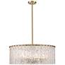 3_Z-Lite Glacier 26 3/4" Wide Modern Gold Glass 10-Light Drum Pendant