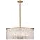 Z-Lite Glacier 26 3/4" Wide Modern Gold Glass 10-Light Drum Pendant