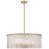 Z-Lite Glacier 26 3/4" Wide Modern Gold Glass 10-Light Drum Pendant