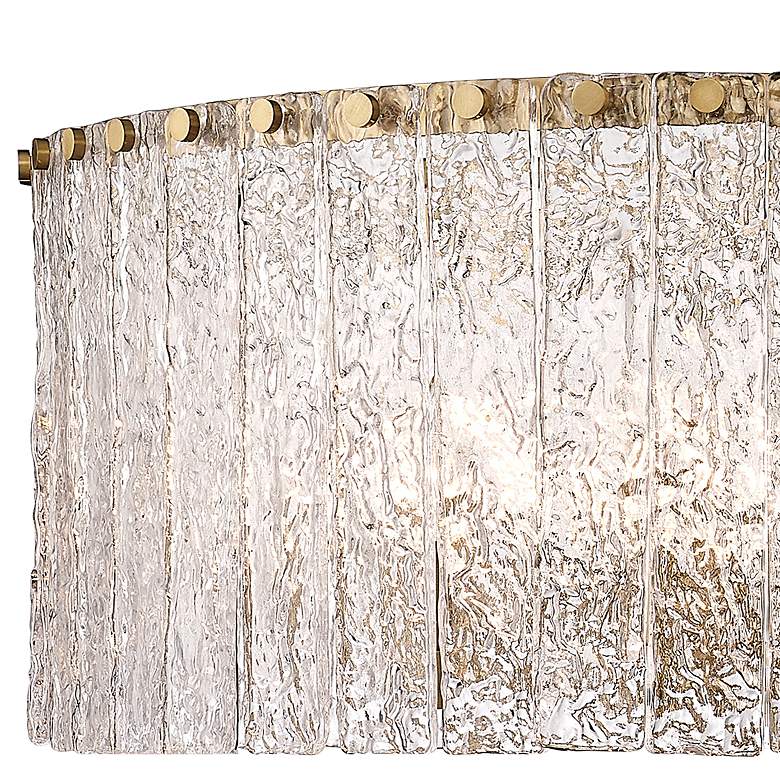 Image 4 Z-Lite Glacier 26 3/4" Wide Modern Gold Glass 10-Light Drum Pendant more views