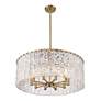 6_Z-Lite Glacier 26 3/4" Wide Modern Gold Glass 10-Light Drum Pendant more views