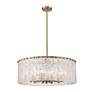 7_Z-Lite Glacier 26 3/4" Wide Modern Gold Glass 10-Light Drum Pendant more views