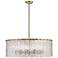 Z-Lite Glacier 32 1/2" Modern Gold 12-Light Textured Glass Pendant