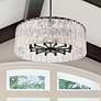 2_Z-Lite Glacier 32 1/2" Wide 12-Light Modern Textured Glass Pendant