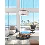 5_Z-Lite Glacier 32 1/2" Wide 12-Light Modern Textured Glass Pendant more views