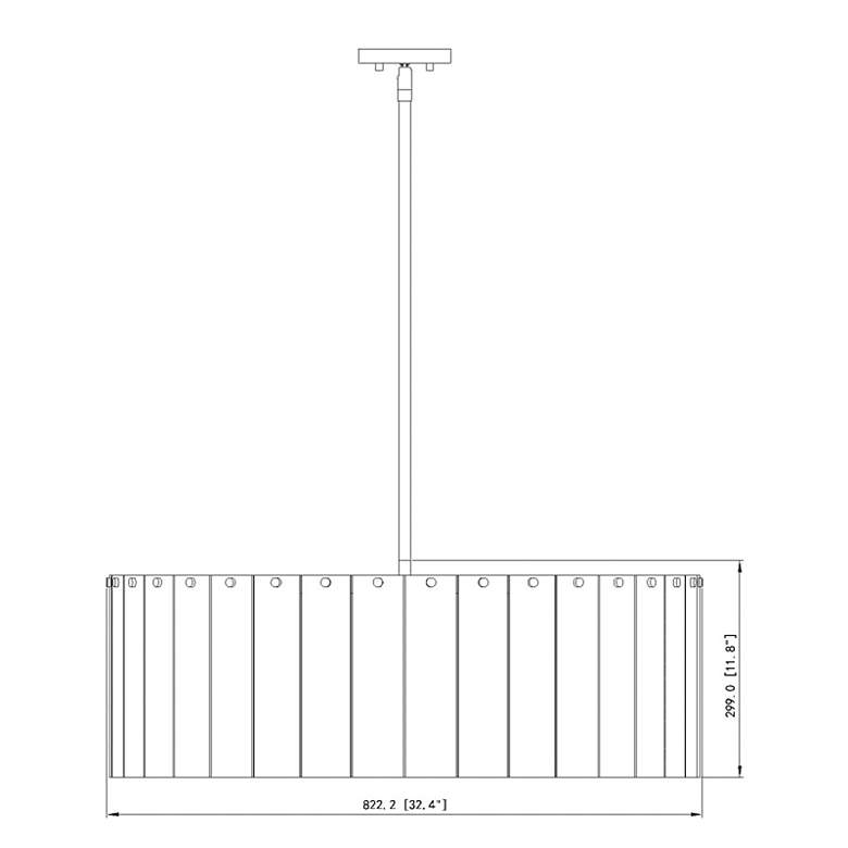 Image 7 Z-Lite Glacier 32 1/2" Wide 12-Light Modern Textured Glass Pendant more views