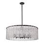 Z-Lite Glacier 32 1/2" Wide 12-Light Modern Textured Glass Pendant in scene
