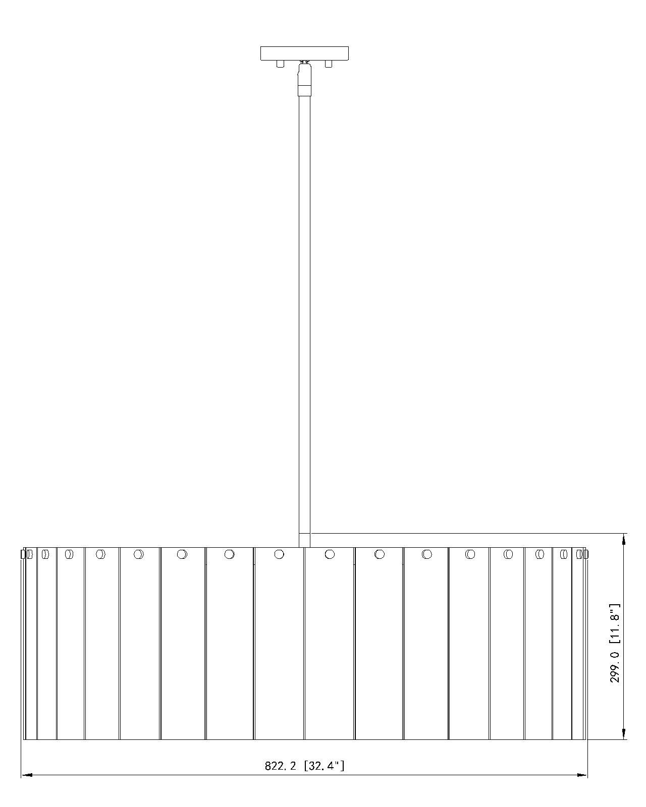 Z-Lite Glacier 32 1/2" Wide 12-Light Modern Textured Glass Pendant in scene