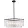 Z-Lite Glacier 33"W Matte Black 2-Layer Drum Pendant Light
