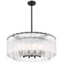4_Z-Lite Glacier 33"W Matte Black 2-Layer Drum Pendant Light more views