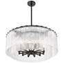 5_Z-Lite Glacier 33"W Matte Black 2-Layer Drum Pendant Light more views