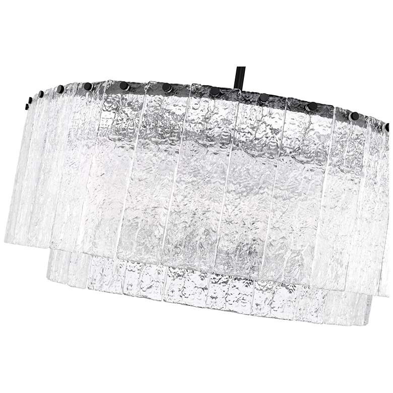 Image 6 Z-Lite Glacier 33"W Matte Black 2-Layer Drum Pendant Light more views