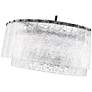 6_Z-Lite Glacier 33"W Matte Black 2-Layer Drum Pendant Light more views