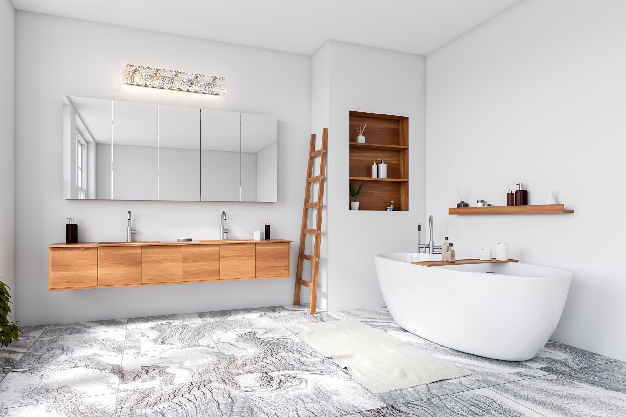 Image 2 Z-Lite Glacier 36 3/4" Wide Chrome 5-Light Vanity Bath Light more views