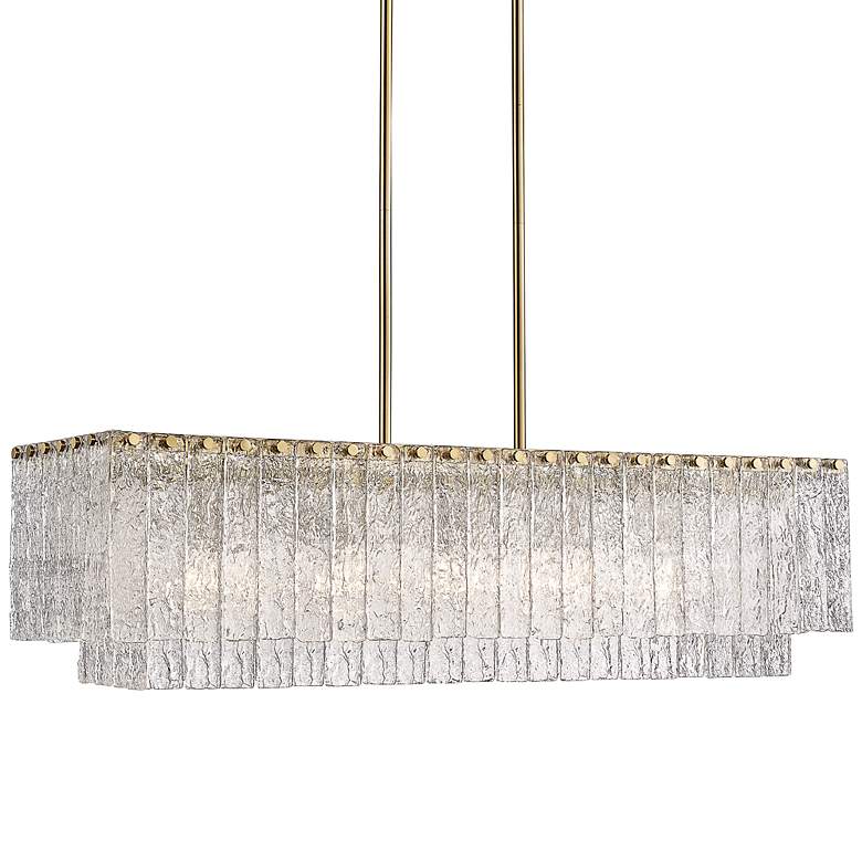 Image 3 Z-Lite Glacier 42 3/4" Wide Modern Gold 5-Light Linear Pendant