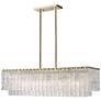 3_Z-Lite Glacier 42 3/4" Wide Modern Gold 5-Light Linear Pendant