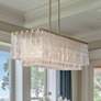 2_Z-Lite Glacier 42 3/4" Wide Modern Gold 5-Light Linear Pendant