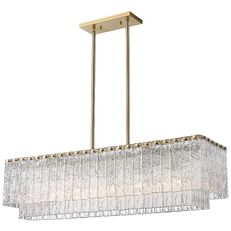 Image 6 Z-Lite Glacier 42 3/4" Wide Modern Gold 5-Light Linear Pendant more views
