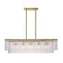6_Z-Lite Glacier 42 3/4" Wide Modern Gold 5-Light Linear Pendant more views