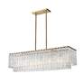 7_Z-Lite Glacier 42 3/4" Wide Modern Gold 5-Light Linear Pendant more views