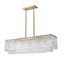 Z-Lite Glacier 42 3/4" Wide Modern Gold 5-Light Linear Pendant in scene