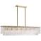 Z-Lite Glacier 53 1/2" 7-Light Modern Glass and Gold Linear Chandelier