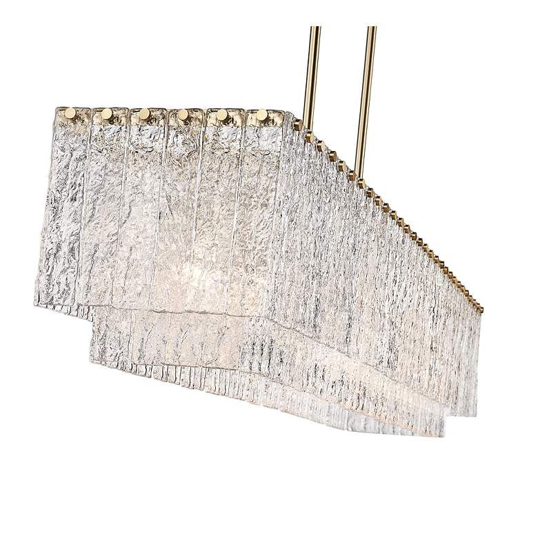 Image 7 Z-Lite Glacier 53 1/2 inch 7-Light Modern Glass and Gold Linear Chandelier more views