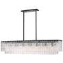 3_Z-Lite Glacier 53 1/2" Wide Matte Black 7-Light Linear Chandelier