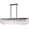 Z-Lite Glacier 53 1/2" Wide Matte Black 7-Light Linear Chandelier