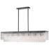 Z-Lite Glacier 53 1/2" Wide Matte Black 7-Light Linear Chandelier