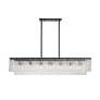 4_Z-Lite Glacier 53 1/2" Wide Matte Black 7-Light Linear Chandelier more views
