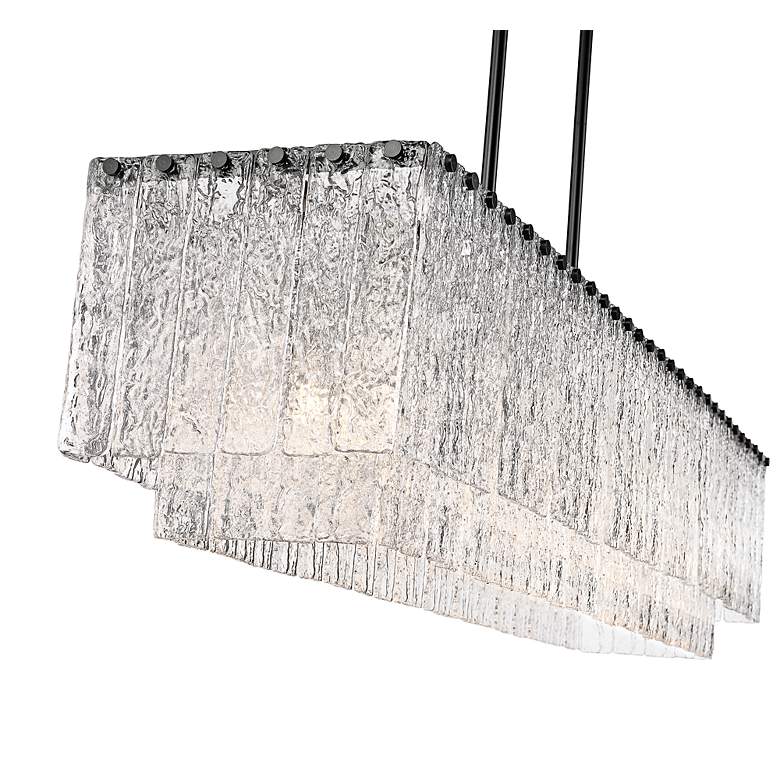 Image 5 Z-Lite Glacier 53 1/2" Wide Matte Black 7-Light Linear Chandelier more views