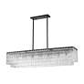 5_Z-Lite Glacier 53 1/2" Wide Matte Black 7-Light Linear Chandelier more views