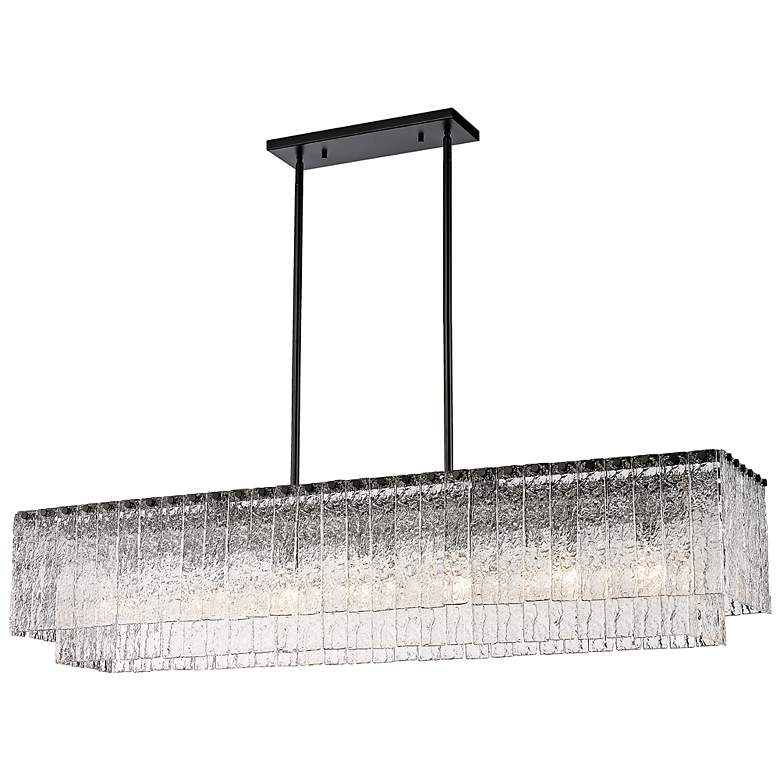 Image 6 Z-Lite Glacier 53 1/2" Wide Matte Black 7-Light Linear Chandelier more views