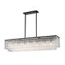 6_Z-Lite Glacier 53 1/2" Wide Matte Black 7-Light Linear Chandelier more views