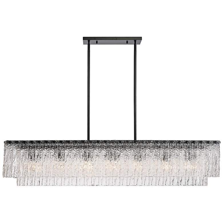 Image 7 Z-Lite Glacier 53 1/2" Wide Matte Black 7-Light Linear Chandelier more views