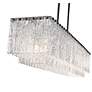 7_Z-Lite Glacier 53 1/2" Wide Matte Black 7-Light Linear Chandelier more views